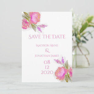 Reserva La Fecha Moda de Bonito personalizada con estilo floral ros