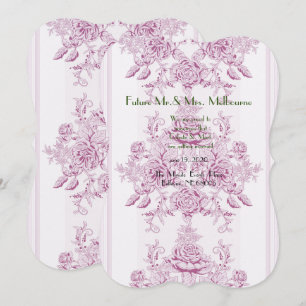 Reserva La Fecha Moda francesa, rosa,toile,floral,patrón,victoriano