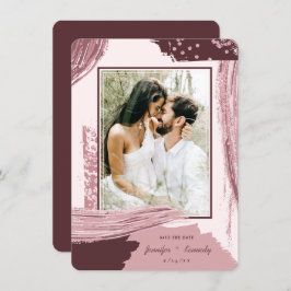 Reserva La Fecha Moda Marsala Resumen Pincel de pintura