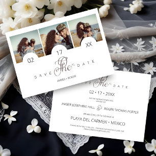 Reserva La Fecha Moda Mínimo 3 Fotos Boda De Collage