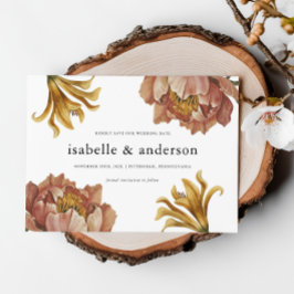 Reserva La Fecha Moda simple Boda de fotografía floral rústica