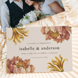 Reserva La Fecha Moda simple Boda de fotografía floral rústica