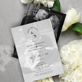 Reserva La Fecha Moda simple caligrafía moderna 2 fotos pareja