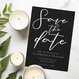 Reserva La Fecha Moda simple de tipografía blanca en negrita invier