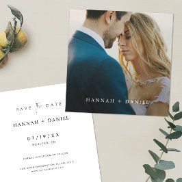 Reserva La Fecha Moda simple matrimonio cuadrado Guardar la plantil