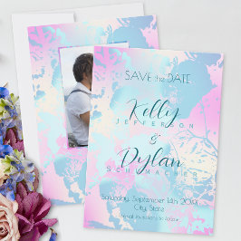 Reserva La Fecha Modern Abstract Pastel Wedding