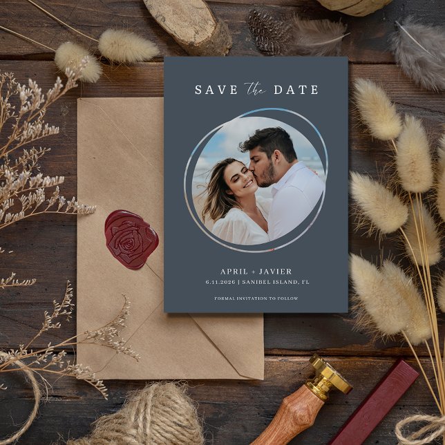 Reserva La Fecha Modern Beach Photo Wedding Salven la fecha (Subido por el creador)