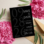 Reserva La Fecha Modern Black and White Minimalist Wedding<br><div class="desc">Announce your special day with timeless elegance using the Modern Black and White Minimalist Wedding Save The Date, designed for couples who appreciate clean design and sophisticated simplicity. Featuring a classic black and white color palette with a refined minimalist layout, this save the date card highlights your names and wedding...</div>