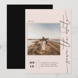 Reserva La Fecha Modern Boho Desierto | Foto Cuadrada Guardar la Fe