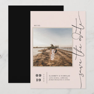 Reserva La Fecha Modern Boho Desierto Foto Cuadrada Guardar la Fe