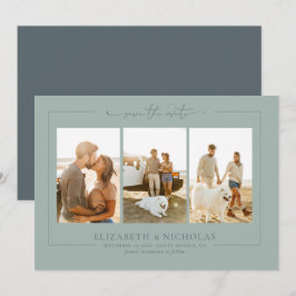 Reserva La Fecha Modern Boho Ocean Glass | 3 Fotos Save the Date