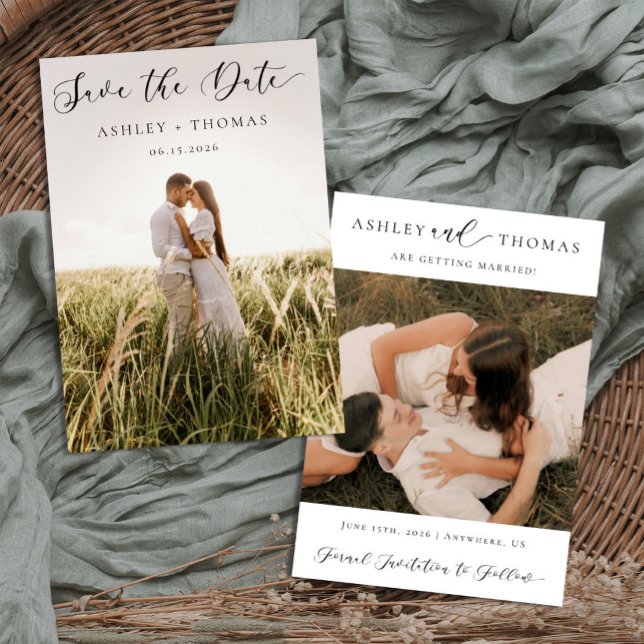 Reserva La Fecha Modern Elegance Photo Wedding  (Subido por el creador)