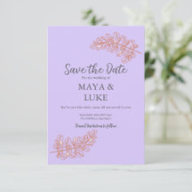 Modern Gold leaves Violet