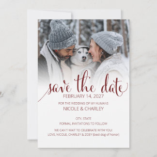 Reserva La Fecha Modern Humans Getting Married Pet Photo Engagement