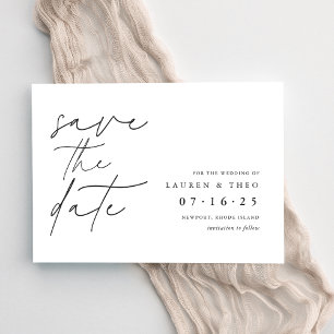 Reserva La Fecha Modern Minimal Hand Lettered Script