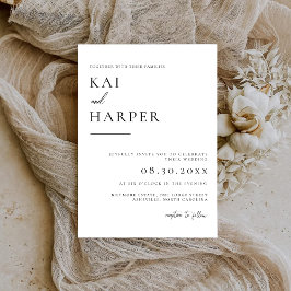 Reserva La Fecha Modern Minimalist Elegant Wedding Invitations