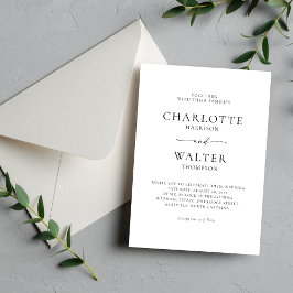 Reserva La Fecha Modern Minimalist Elegant Wedding Invitations