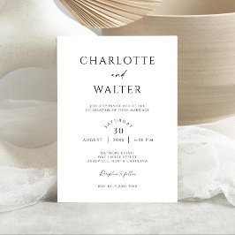 Reserva La Fecha Modern Minimalist Elegant Wedding Invitations