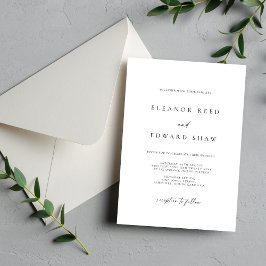 Reserva La Fecha Modern Minimalist Elegant Wedding Invitations