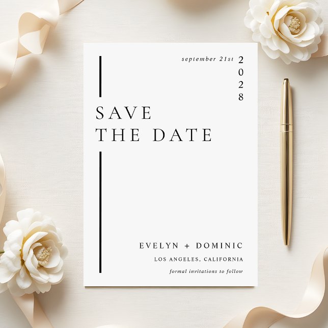 Reserva La Fecha Modern Minimalist Formal Wedding Announcement (Subido por el creador)