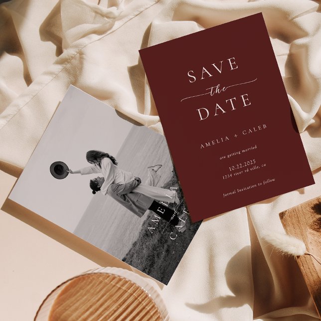 Reserva La Fecha Modern Minimalist Photo Wedding Save the Date (Subido por el creador)