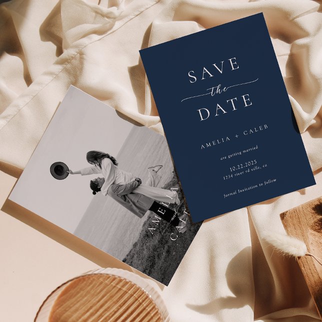 Reserva La Fecha Modern Minimalist Photo Wedding Save the Date (Subido por el creador)