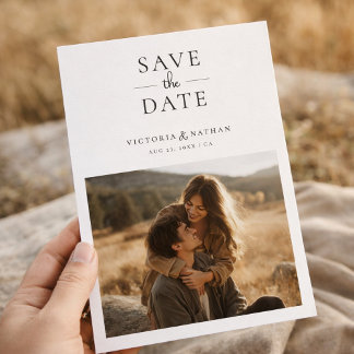 Reserva La Fecha Modern Minimalist Photo Wedding Save the Date