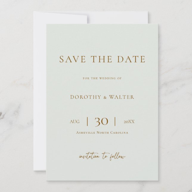 Reserva La Fecha Modern Minimalist Photo Wedding Save the Date (Anverso)