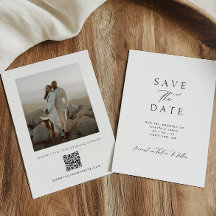 Modern Minimalist QR Code Photo Wedding