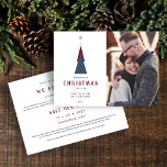 Reserva La Fecha Modern Original Christmas Tree Photo Couple<br><div class="desc">Modern Original Christmas Tree with Photo Holiday Card with Envelope as a Wedding Save the Date. Share the love and warmth of the holiday season with our Modern Original Christmas Tree with Photo Holiday Card, a unique and charming way to announce your wedding Save the Date. This card features a...</div>