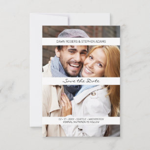 Reserva La Fecha Modern Photo Engaged Couple Wedding Announcement