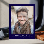 Reserva La Fecha Modern Photo Graduation Navy Blue<br><div class="desc">Modern photo Graduation Save the Date Navy Blue. Available digitally and printed. Minimalist and simple.   Change the words as required and replace the sample photos with your own.</div>