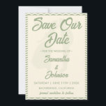 Reserva La Fecha Modern Sage Green Wavy Stripe Photo Wedding<br><div class="desc">Announce your big day with this modern sage green wavy stripe photo wedding save the date. The soft flowing stripe design frames your favorite engagement photo beautifully, creating a stylish and memorable announcement for your upcoming celebration. Fully customizable with your names, photo, and wedding date, this elegant save the date...</div>