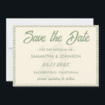 Reserva La Fecha Modern Sage Green Wavy Stripe Wedding<br><div class="desc">Announce your special day with this modern sage green wavy stripe wedding save the date. The soft flowing stripe design adds a chic and elegant touch, perfect for contemporary, minimalist, or nature-inspired weddings. Fully customizable with your names and wedding date, this stylish save the date creates a beautiful first impression...</div>