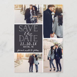 Reserva La Fecha Modern Save The Date 4-Collage de fotos