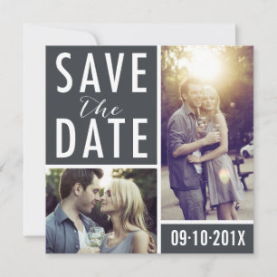 Reserva La Fecha Modern Save The Date Collage de fotos