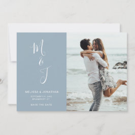 Reserva La Fecha Modern Save The Date Powder Blue
