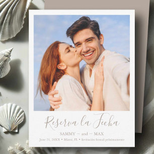 Reserva La Fecha Modern Save the Date with Couple Photo