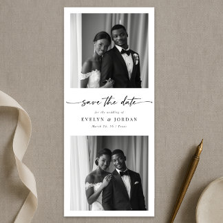 Reserva La Fecha Modern Script Elegant Photo Booth Bookmark Wedding