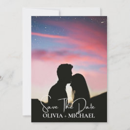 Reserva La Fecha Modern Script Elegant Wedding Save The Date