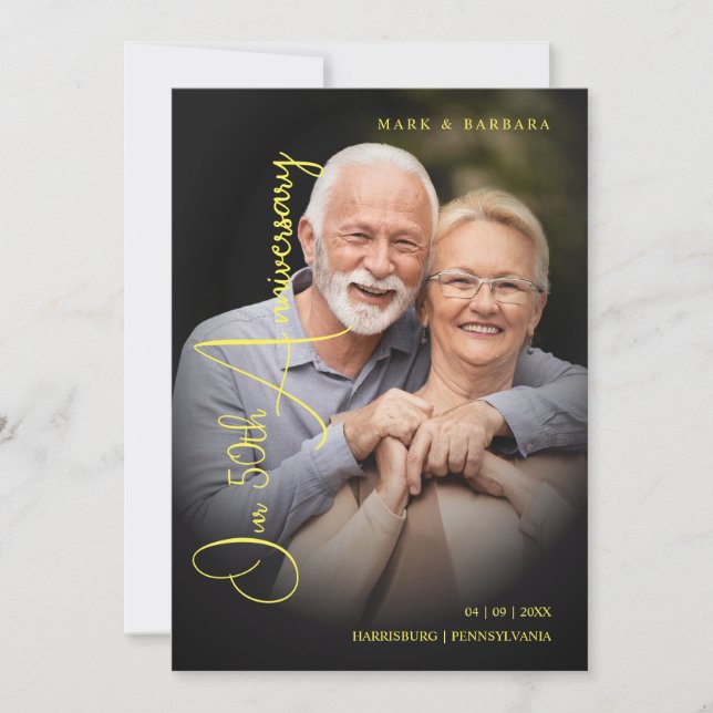 Reserva La Fecha Modern Typography Script Photo Wedding Anniversary (Anverso)