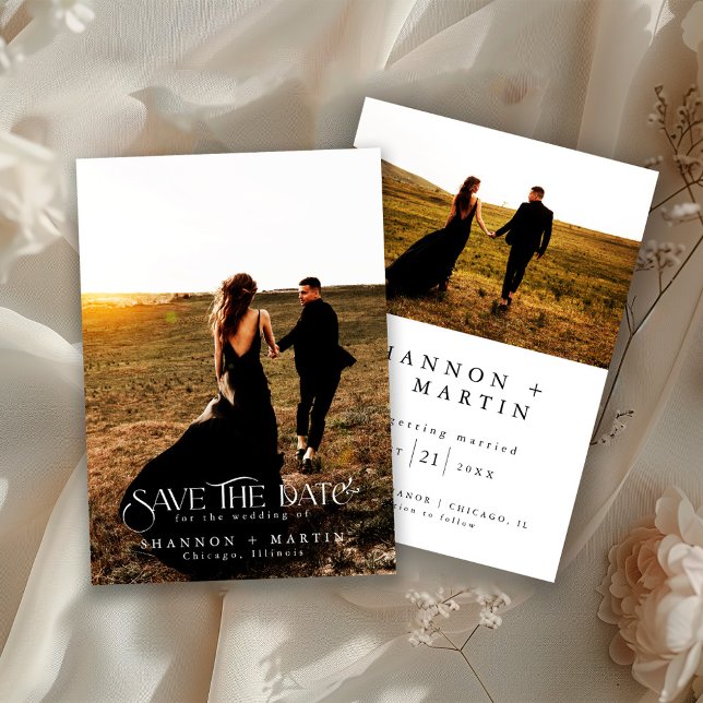 Reserva La Fecha Modern Wedding Full Photo Typography Script (Subido por el creador)