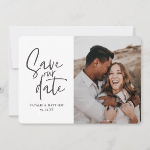 Reserva La Fecha Moderna boda floral fotográfica para guardar la fe