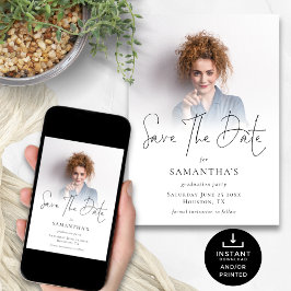 Reserva La Fecha Moderna fiesta de graduación por superposición de 