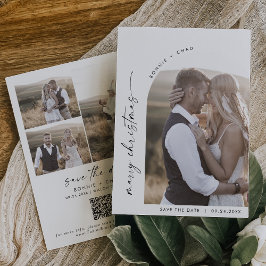 Reserva La Fecha Moderna foto de Boho Arch con Navidades casados