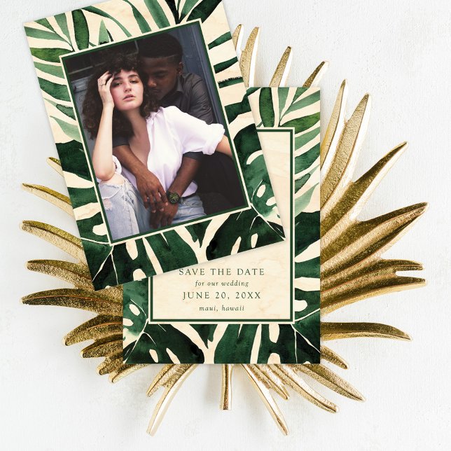 Reserva La Fecha Moderna Foto De Palm Tropical Salvar La Fecha (Subido por el creador)