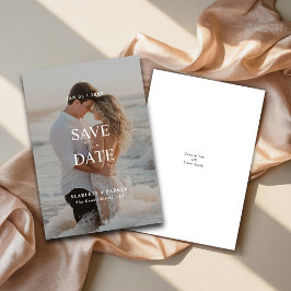 Reserva La Fecha Moderna foto de playa con sangre completa boda de