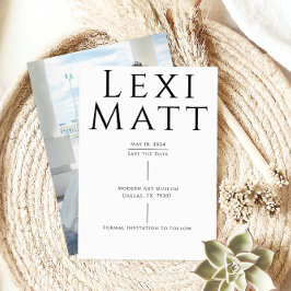 Reserva La Fecha Moderna foto en blanco y negro salva la fecha