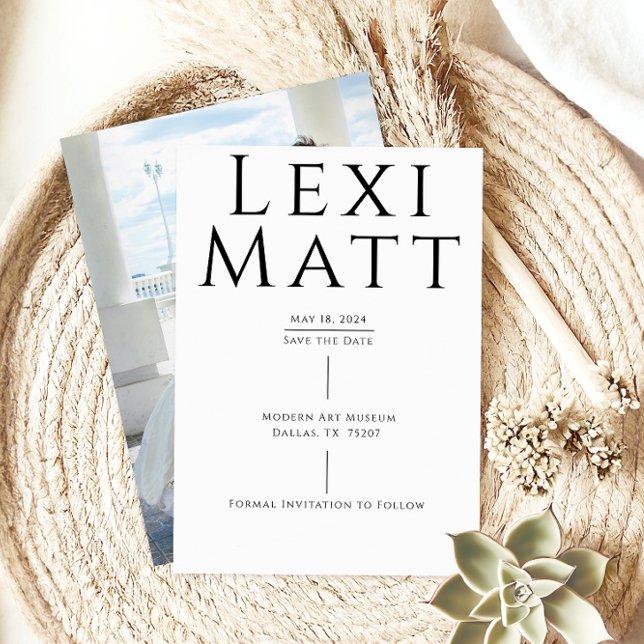 Reserva La Fecha Moderna foto en blanco y negro salva la fecha (Subido por el creador)