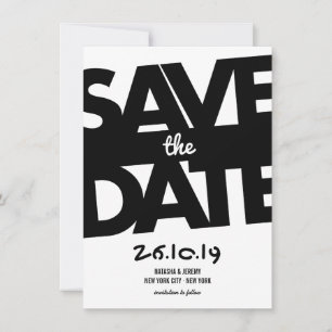 Reserva La Fecha Moderna Tipografía Negrita Fotografía Elegante Gua
